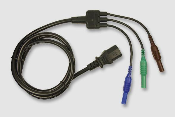 IEC C14 to plugs set for L-N-E (300V max) – Electrocorder